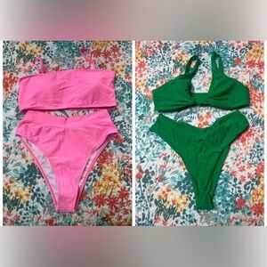 Women’s Green & Pink Bikini’s Size XL
